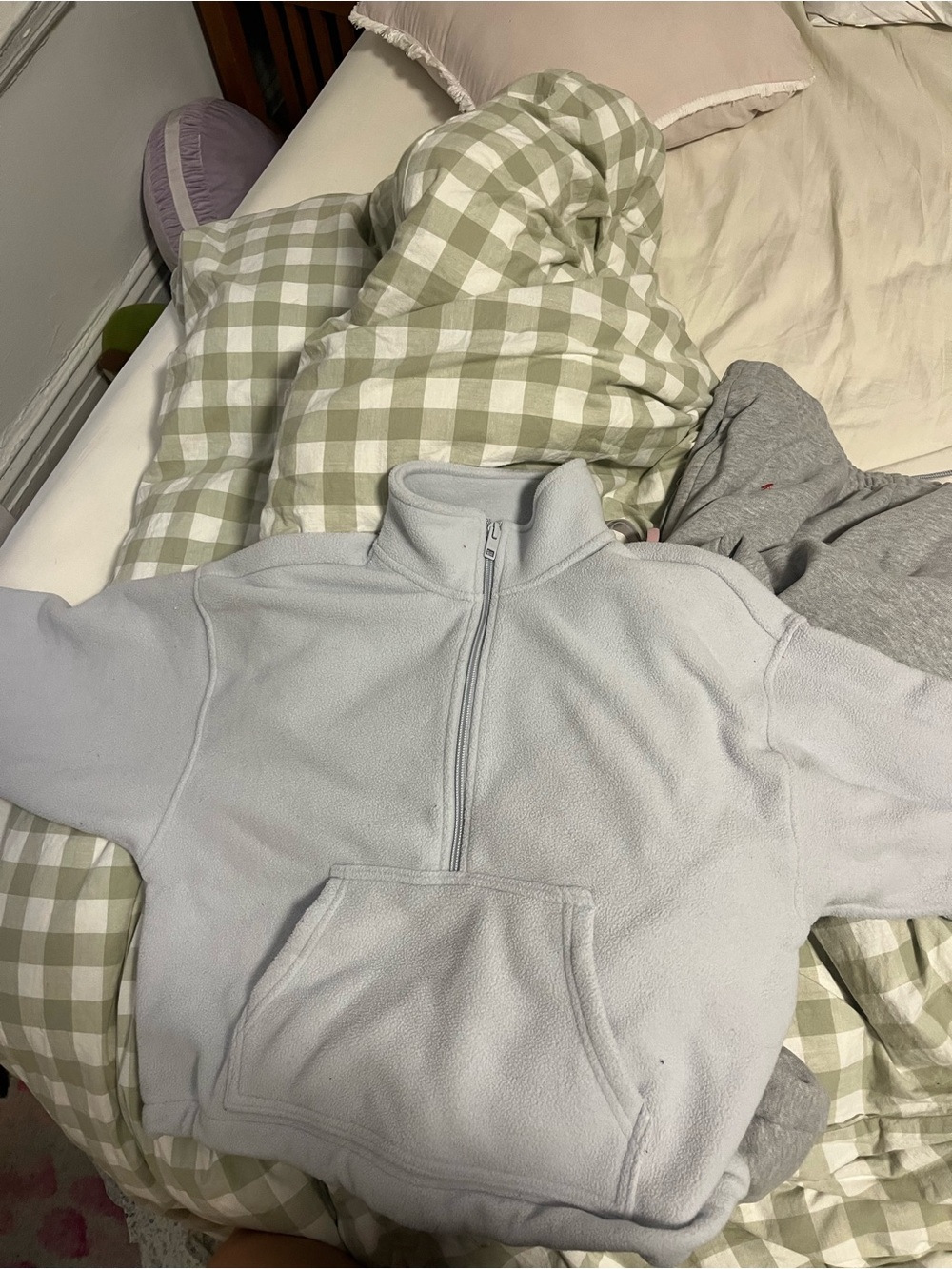 TNA Light Gray Half-Zip Fleece